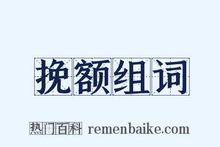 挽额组词是什么意思的图片